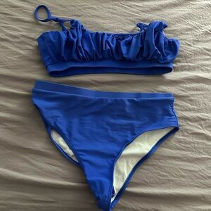 SHEIN Blue Bikini with Decorative Straps